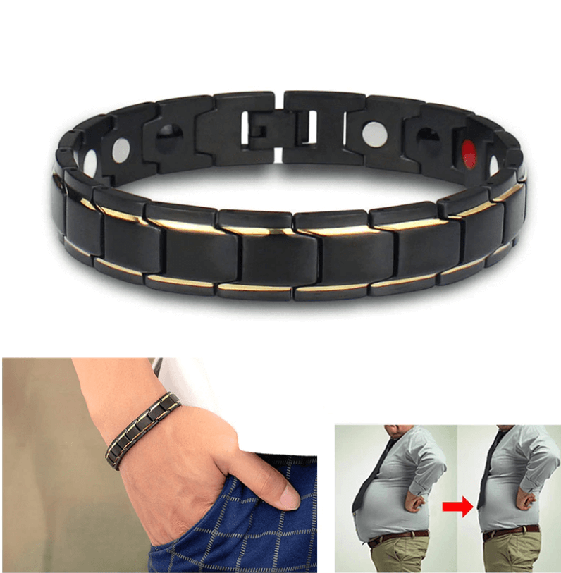 Premium Steel Wellness Band with Magnetic Therapy Elements for Daily Comfort & Style | Thomler