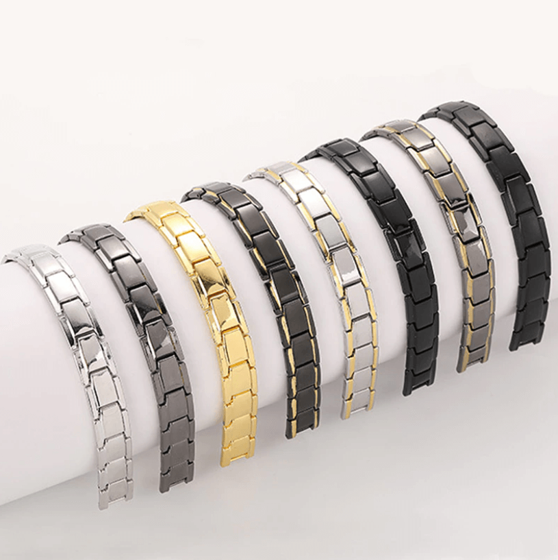 Stainless Steel Wellness Bracelet with Embedded Magnets for Daily Comfort & Style | Men's & Women's Accessory for Active Living | Thomler
