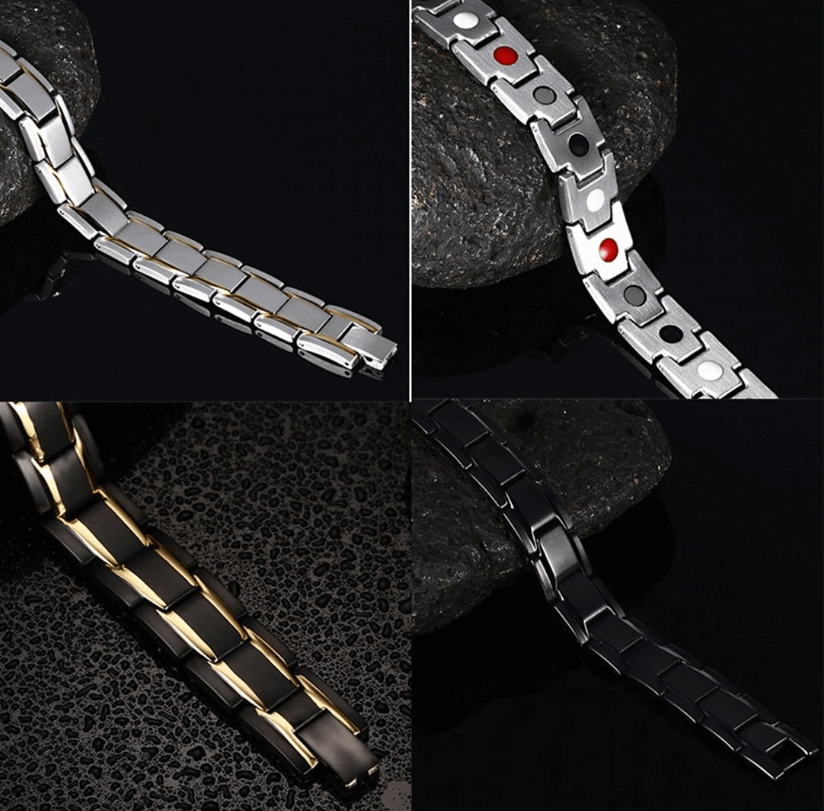 Stainless Steel Wellness Bracelet with Embedded Magnets for Daily Comfort & Style | Men's & Women's Accessory for Active Living | Thomler