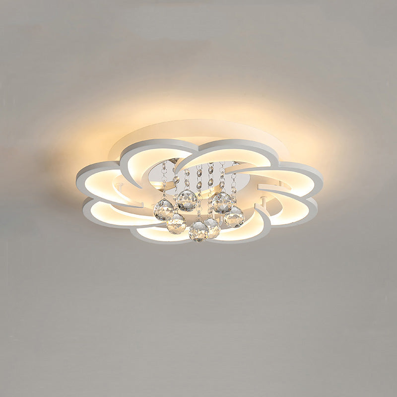 Ceiling Light Crystal Dimmable 26W 20.5 in Living Room Bedroom Ambient Lighting Decorative Modern Fixture | Thomler