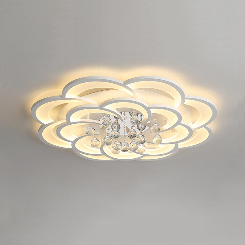 Ceiling Light Crystal Dimmable 26W 20.5 in Living Room Bedroom Ambient Lighting Decorative Modern Fixture | Thomler