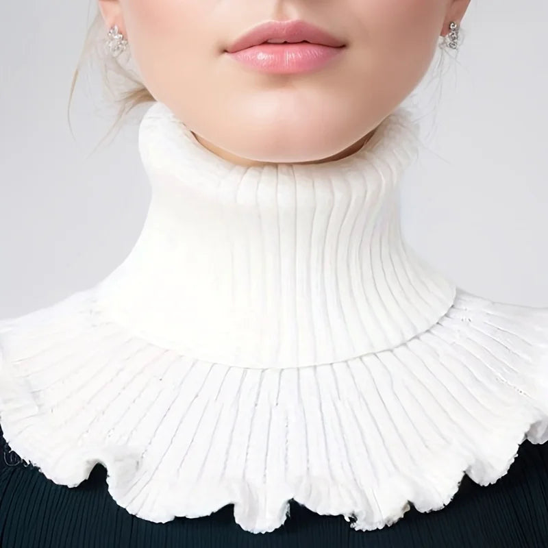 Faux Cashmere Turtleneck Collar Wrap – Soft Detachable Neck Warmer for Layering & Cold Weather Style | Thomler