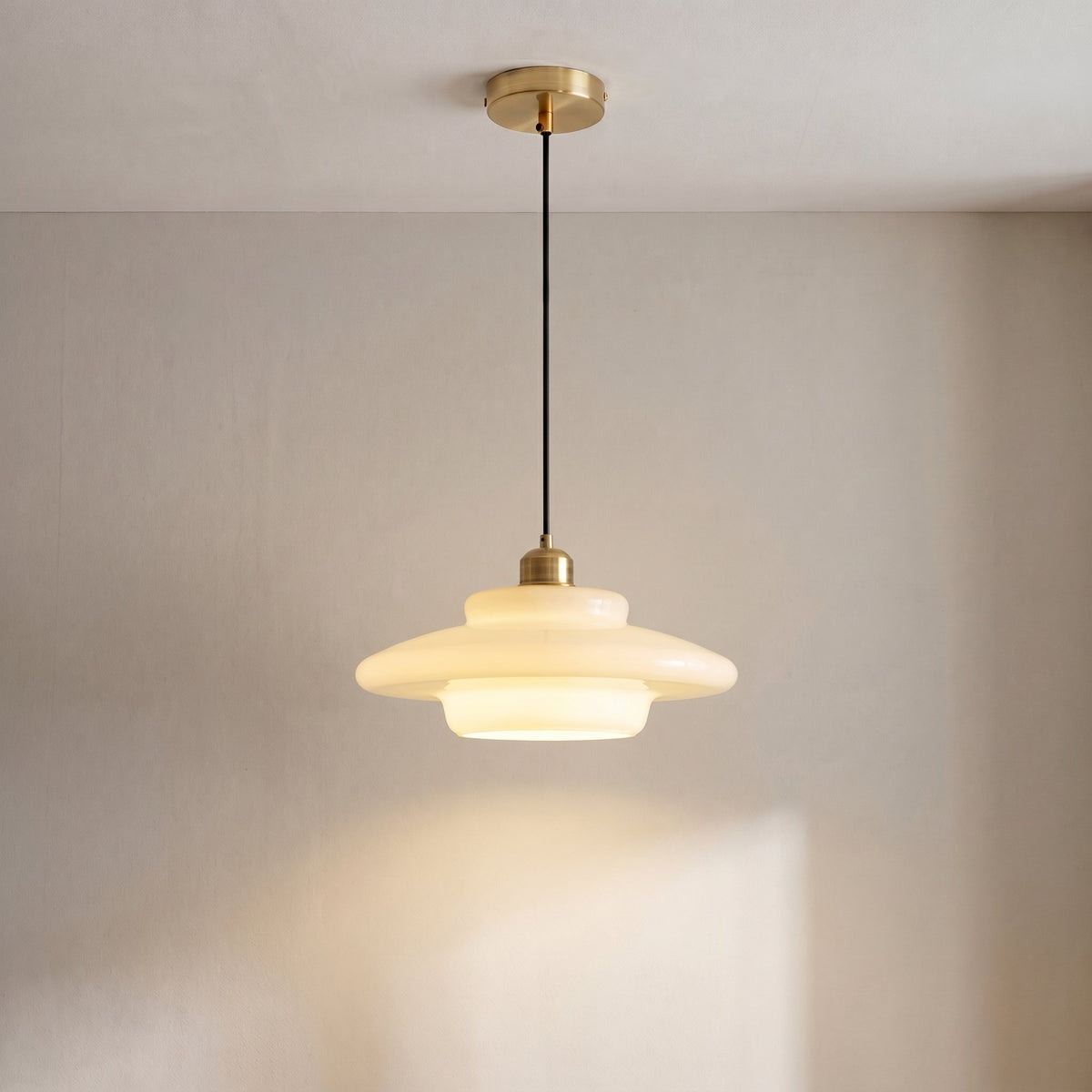 Frosted Glass Pendant Light – Modern Minimalist Kitchen & Dining Room Ceiling Fixture with Diffused LED Glow | Thomler