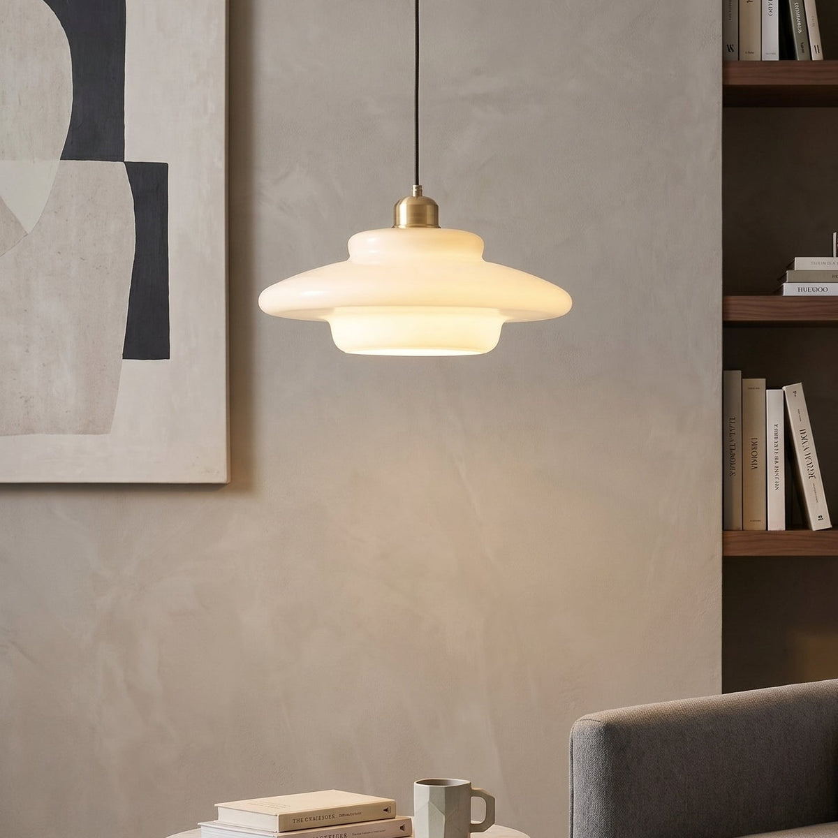 Frosted Glass Pendant Light – Modern Minimalist Kitchen & Dining Room Ceiling Fixture with Diffused LED Glow | Thomler