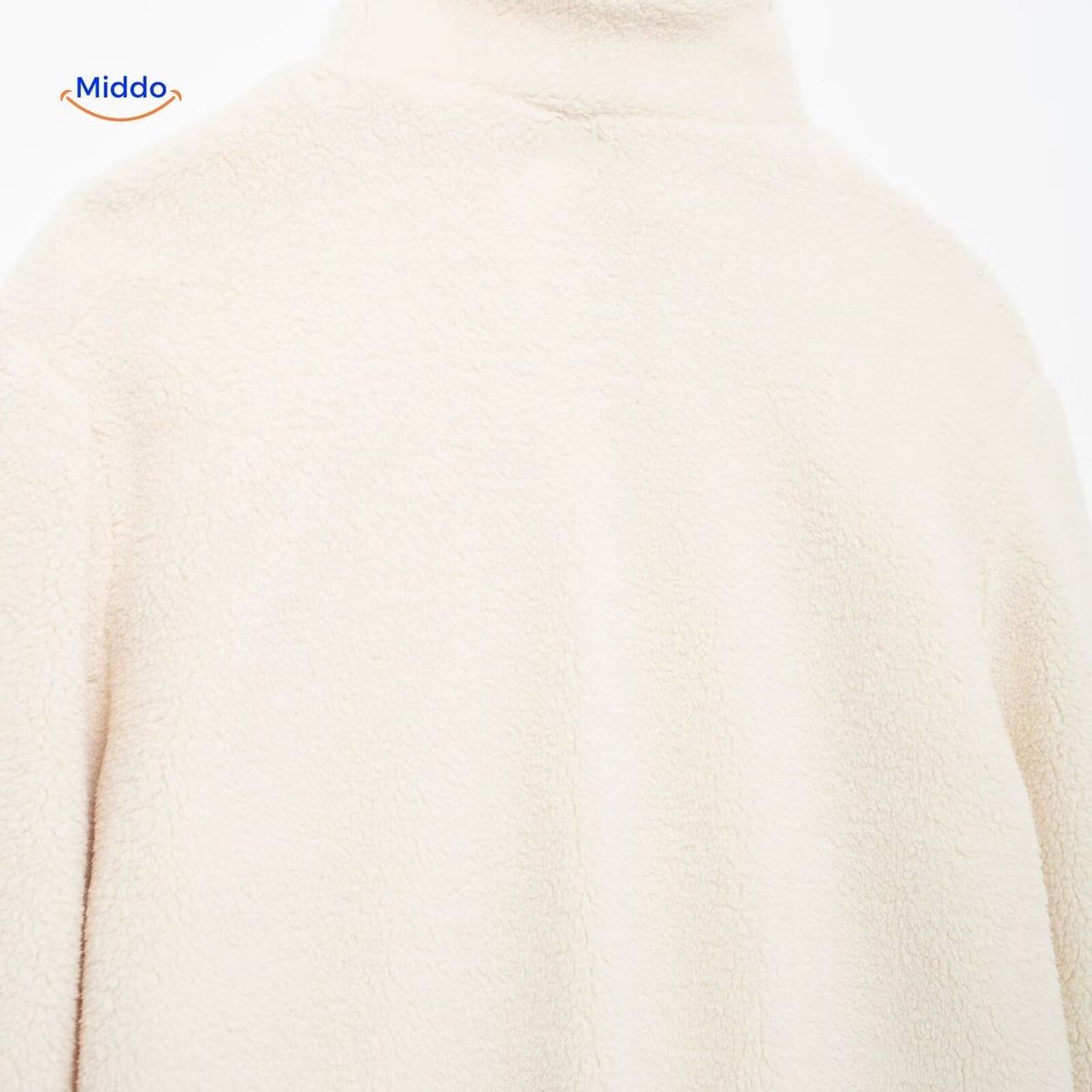 Faux Shearling Jacket with Stand Collar for Women – Plush Sherpa Winter Coat | Thomler