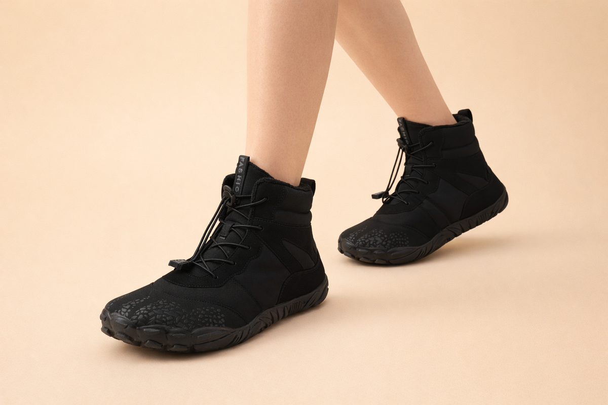 Women's Waterproof Minimalist Winter Boots – Zero-Drop Flexible Sole for Unrestricted Toe Movement & Outdoor Traction | Thomler