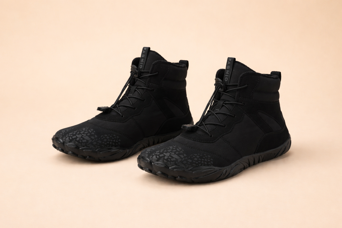 Women's Waterproof Minimalist Winter Boots – Zero-Drop Flexible Sole for Unrestricted Toe Movement & Outdoor Traction | Thomler