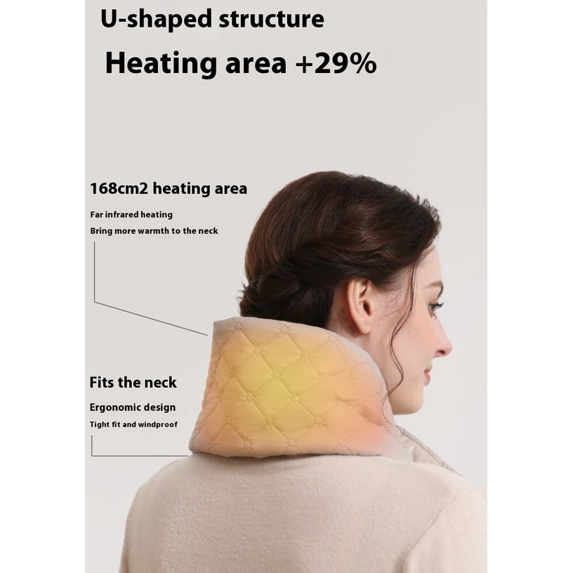 Electric Heated Neck Warmer with Quilted Design & 3 Temperature Settings for Women | Thomler
