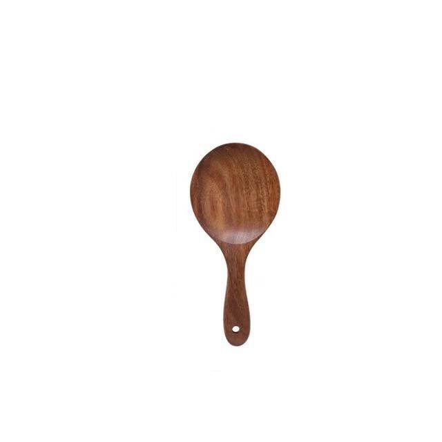 7-Piece Wooden Cooking Utensil Set – Heat-Safe Nonstick Kitchen Tools for Everyday Meals | Thomler