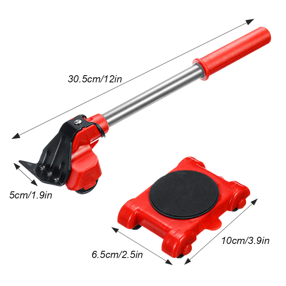 Heavy-Duty Furniture Moving Kit with Lifter Bar & Rolling Pads for Sofas Cabinets Appliances Hardwood Tile Carpet Floors Home Office | Thomler