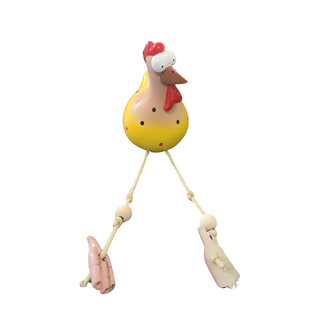Metal Rooster Yard Stake with Wind-Blown Legs for Garden & Patio Decor | Thomler