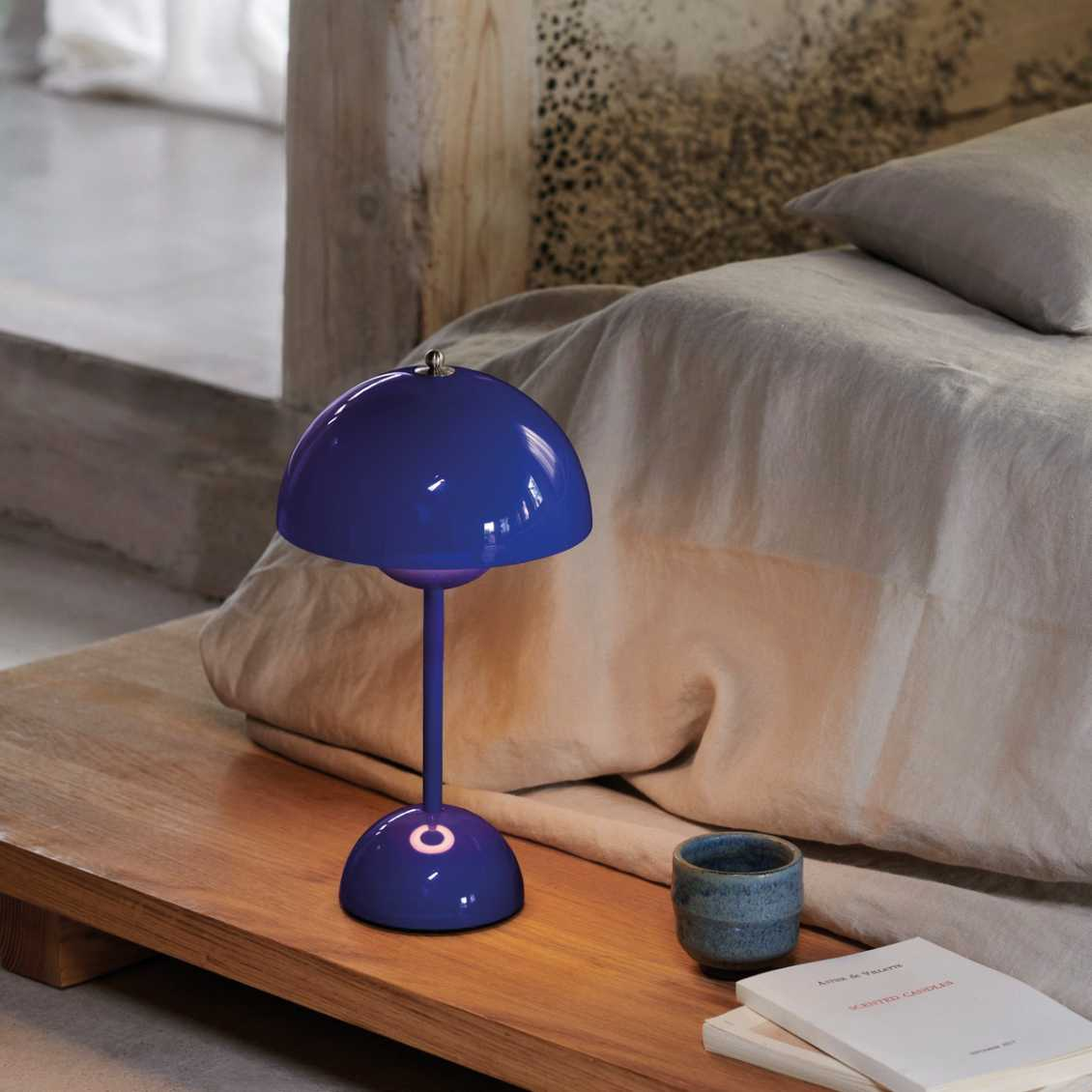 Table Lamp ABS PC USB Rechargeable 2000mAh Green Bedside Desk Wireless LED Mushroom Light | Thomler