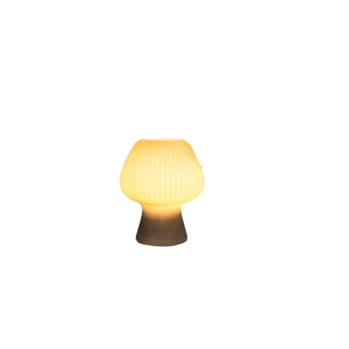 Textured Glass Dome Table Lamp – Retro Mushroom Design, Dimmable LED Accent Light for Nightstand, Desk, Living Room | Thomler