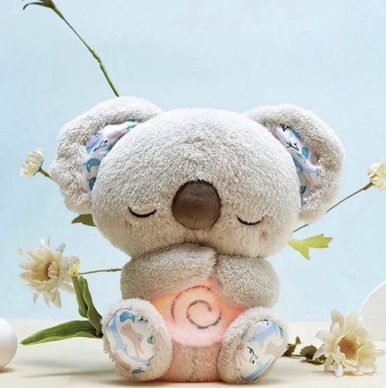 Breathing Plush Companion with Night Light and Calming Sounds for Sleep & Relaxation | Soft Cuddly Toy for Kids & Adults | Thomler
