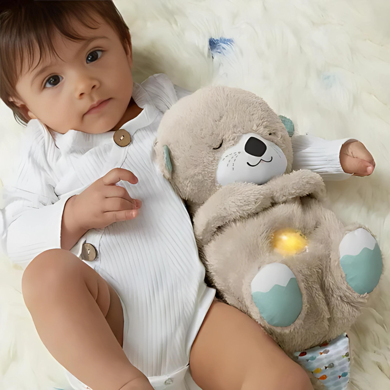 Breathing Plush Companion with Night Light and Calming Sounds for Sleep & Relaxation | Soft Cuddly Toy for Kids & Adults | Thomler