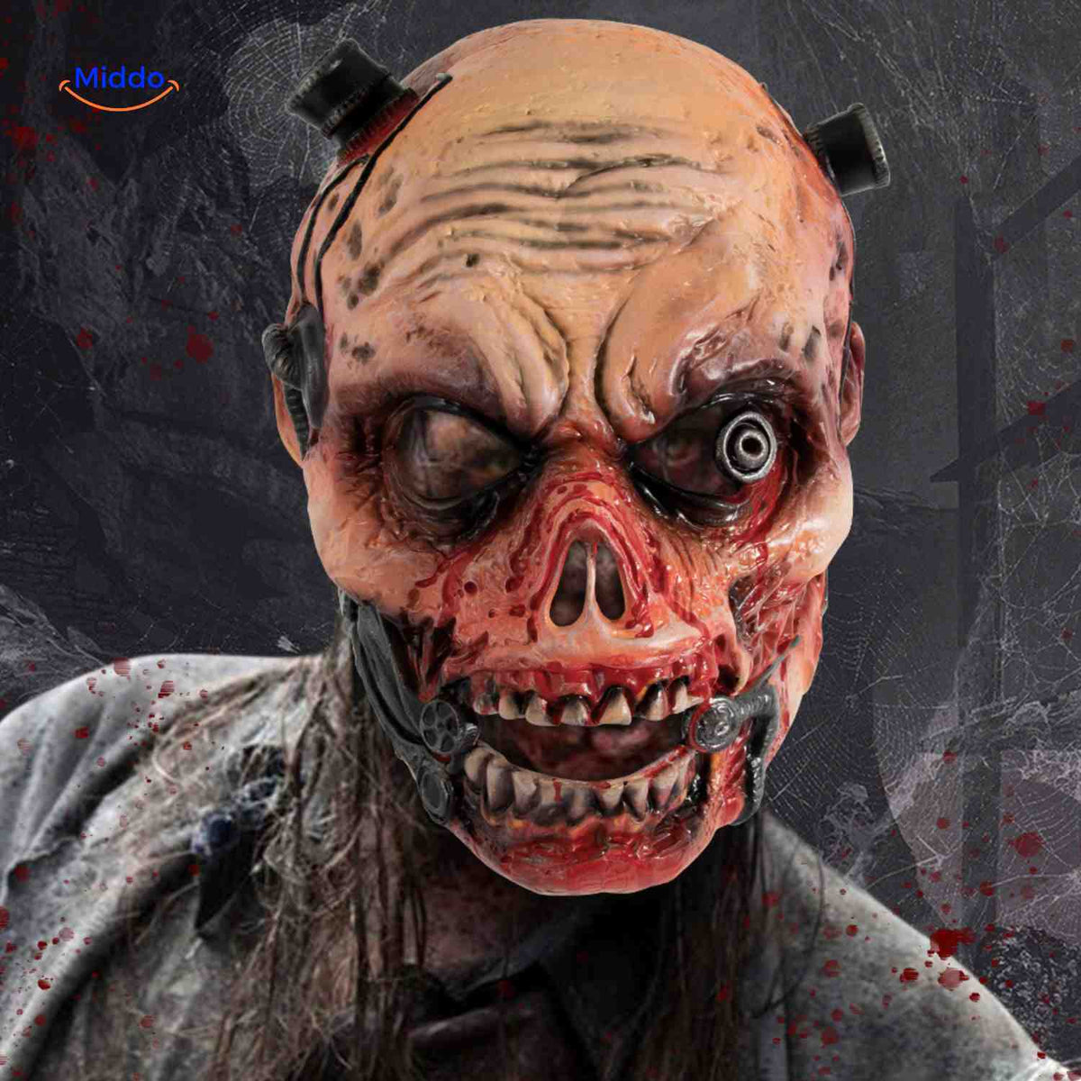 Cyborg Zombie Mask – Ultra-Realistic Halloween Horror Disguise with 3D Details & Ventilated Eyeholes | Thomler