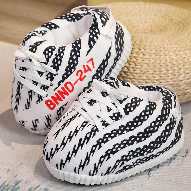 Plush Sneaker Slippers with Non-Slip Sole – Warm Indoor Footwear for Men, Women & Kids | Thomler