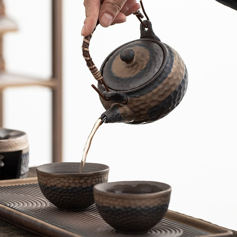 Tea Set Ceramic 300 ml Wabi Sabi Tea Warmer Japanese Tea Ceremony Serving Tray | Thomler